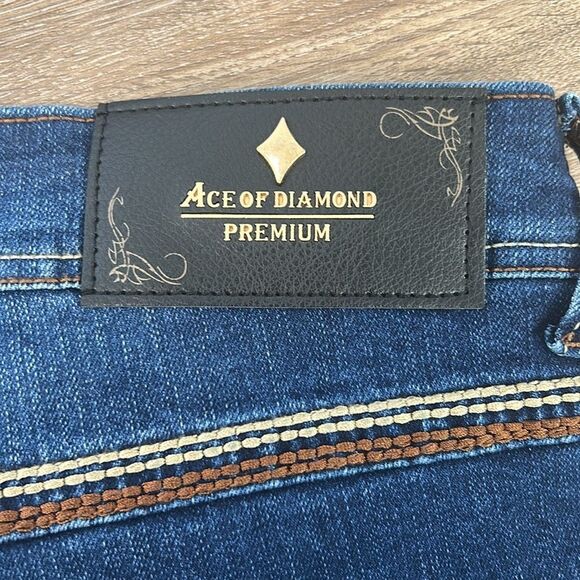 Ace Of Diamond Embroider Pocket Western Cowboy Jeans 36 - Picture 8 of 13